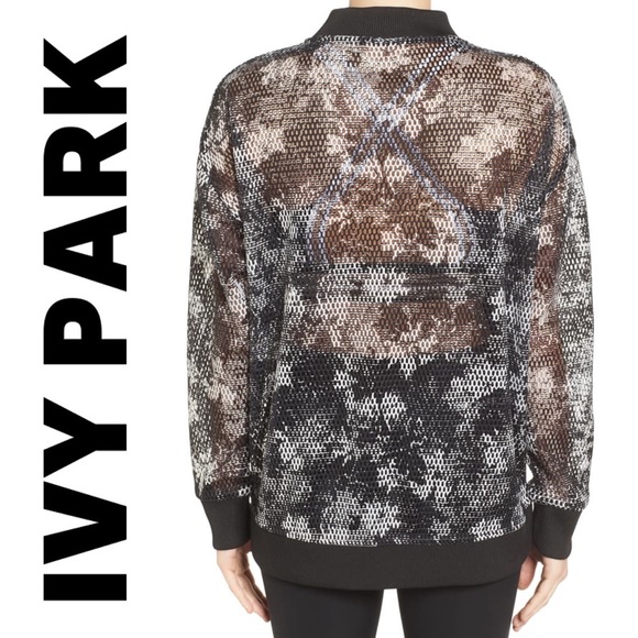IVY PARK floral mesh oversized bomber jacket - Picture 3 of 8